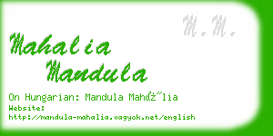 mahalia mandula business card